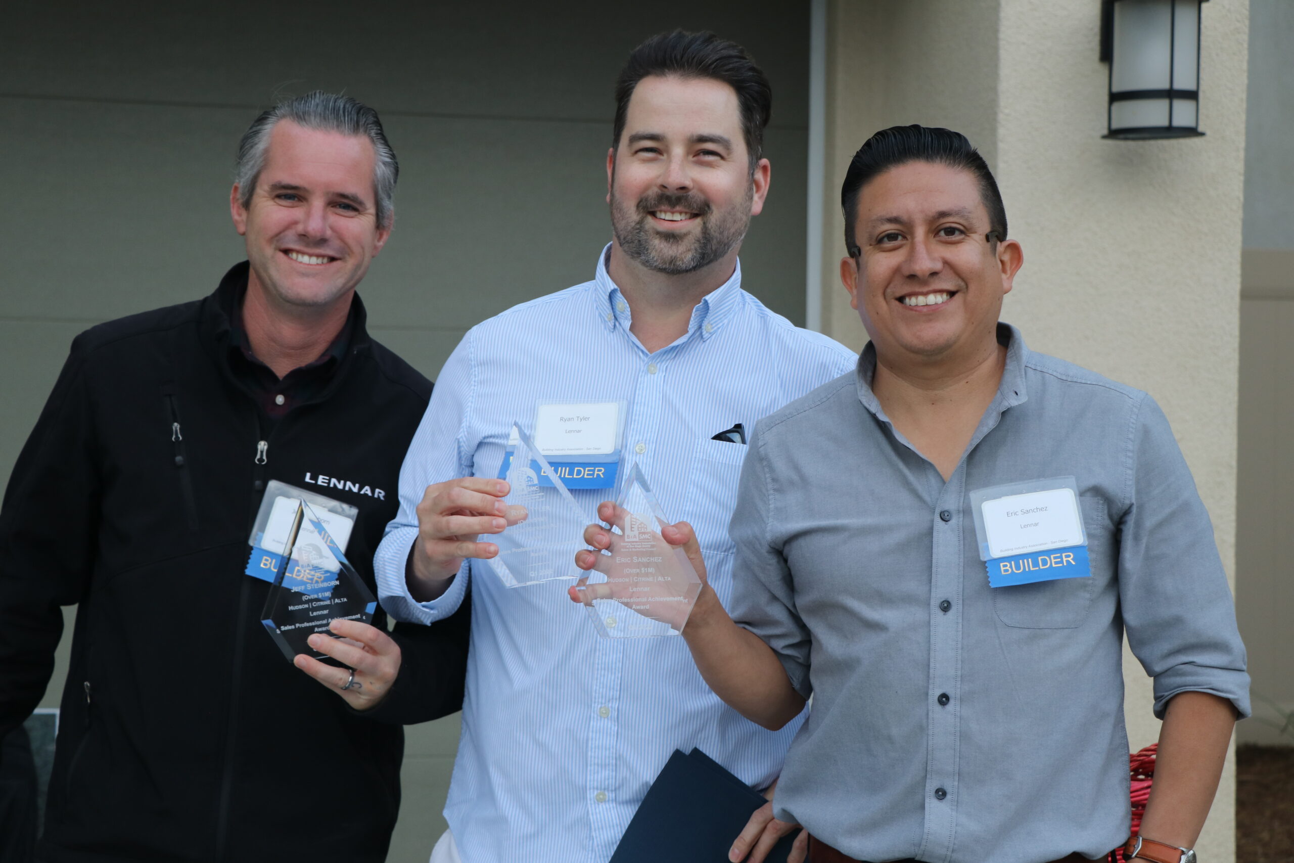 Sales Professional Achievement Award (Team) - Eric Sanchez, Jeff Steinborn & Ryan Taylor for Hudson, Citrine & Alta by Lennar